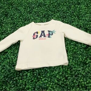 GAP Kids Cream Sweatshirt with Colorful Logo